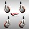 Service Caster 4 Inch 316SS Maroon Poly Swivel 1-1/4 Inch Expanding Stem Caster Brake SCC, 2PK SS316EX20S414-PPUB-MRN-2-TLB-2-114 - alternate 2